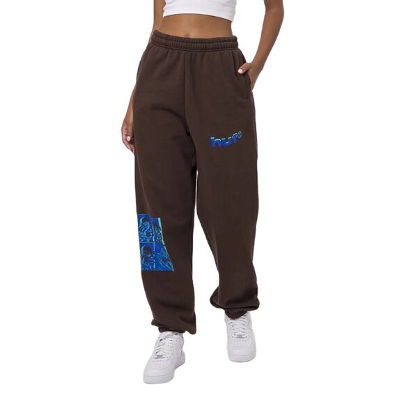Huf Unsung Crew Womens Vintage Brown + Blue Sweatpants - Picture 2 of 8